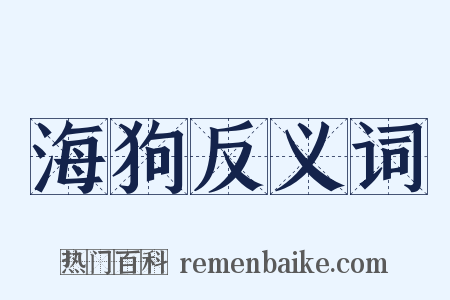 海狗反义词是什么意思的图片